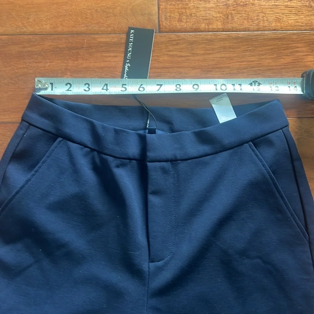 Kate Young x Splendid wool blend navy blue straight leg pants Size 4 - Picture 5 of 8